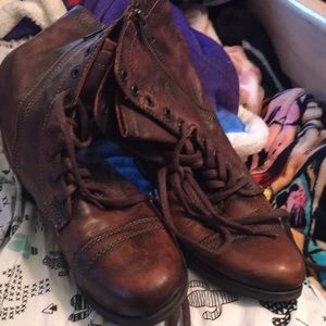 Combat boots by steve madden